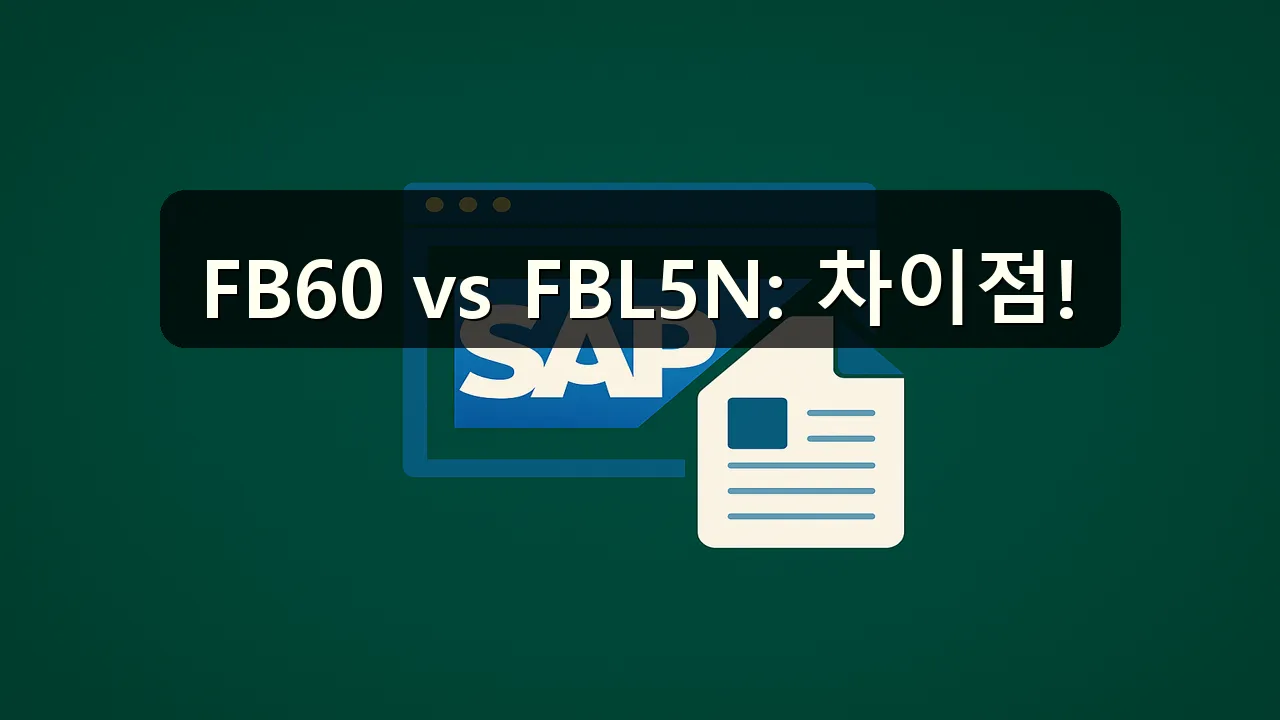 FB60와 FBL5N의 차이점은 뭔가요?