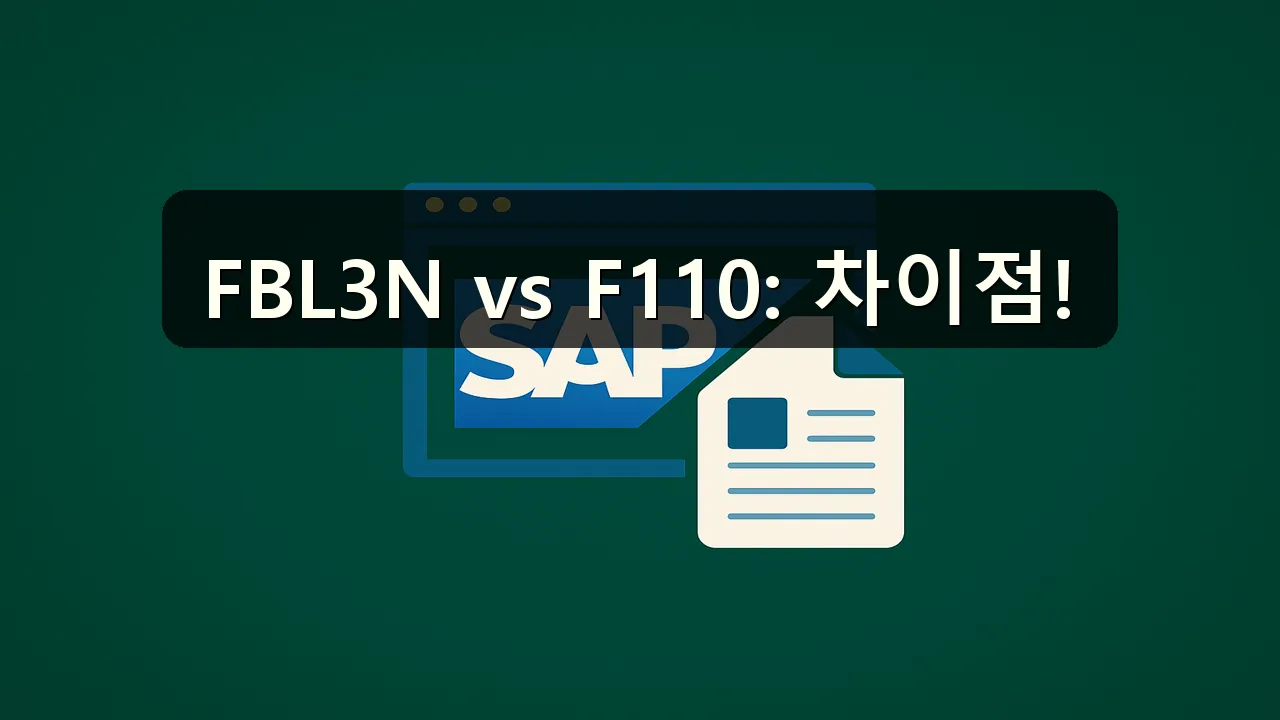 FBL3N와 F110의 차이점은 뭔가요?