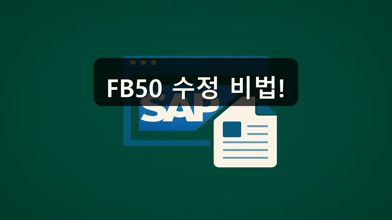 FB50 입력 후 수정 방법이 궁금해요