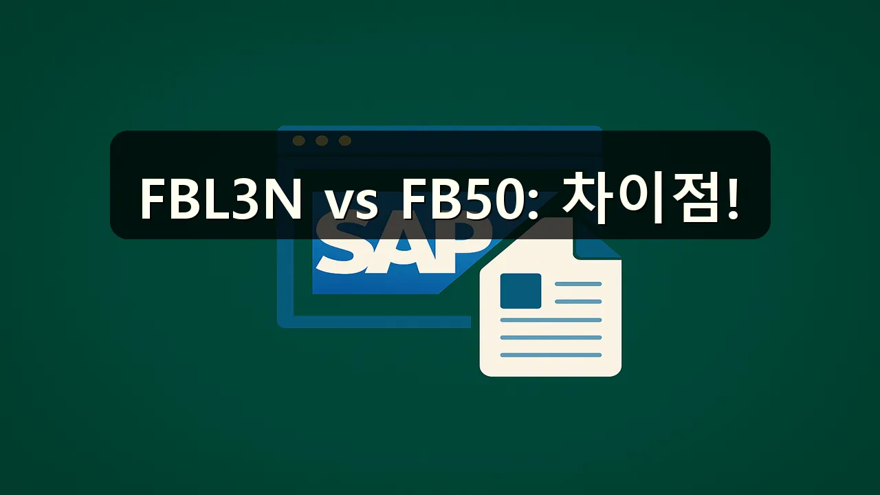 FBL3N와 FB50의 차이점은 뭔가요?