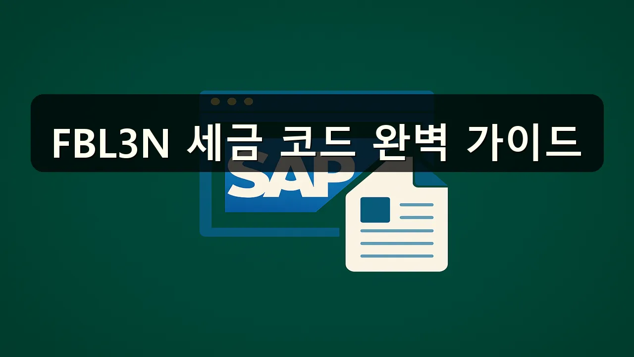 FBL3N 세금 코드 설정: 완벽 가이드