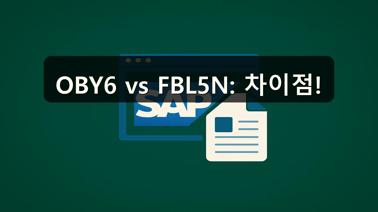 OBY6와 FBL5N의 차이점은 뭔가요?