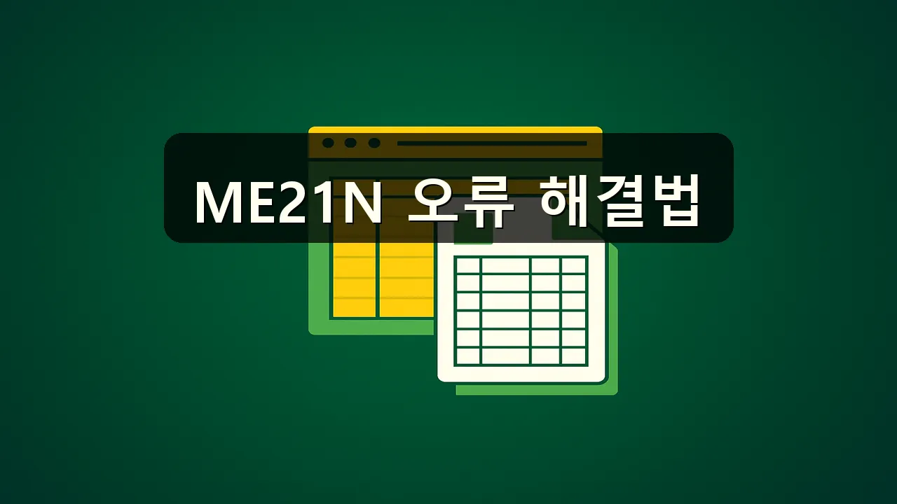 SAP ME21N 오류 수정 가이드 및 솔루션 안내