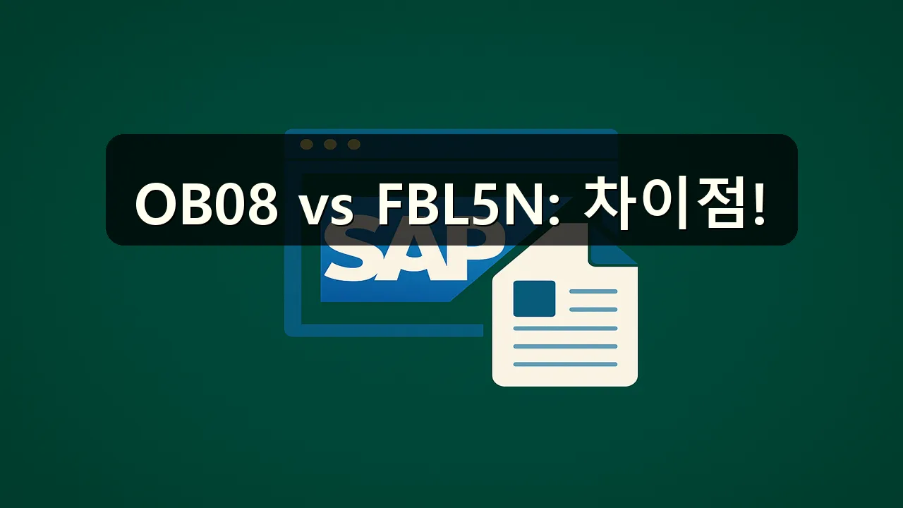 OB08와 FBL5N의 차이점은 뭔가요?